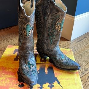 Corral Western Boot with Fleuer De Lis